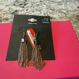 Brand New Elegant Silver Tassel Earrings
